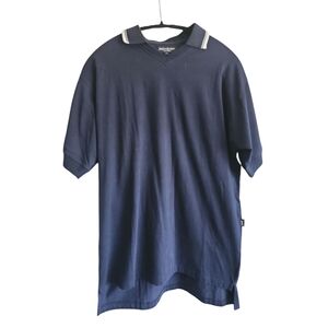 Yves Saint Laurent Vintage Dark Blue Polo Shirt Size Small